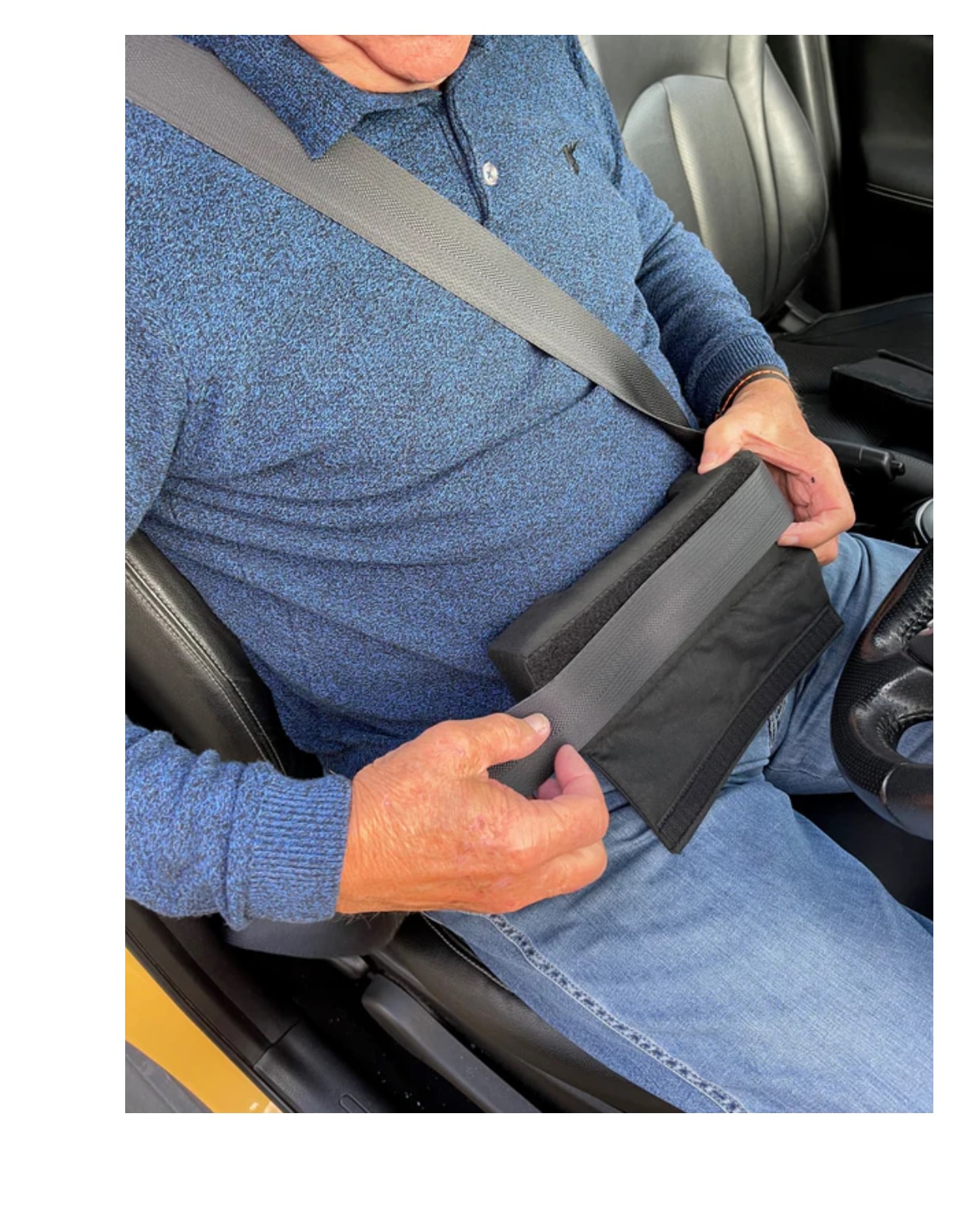 Stoma Protector für Autogürtel schützt Stomabeutel